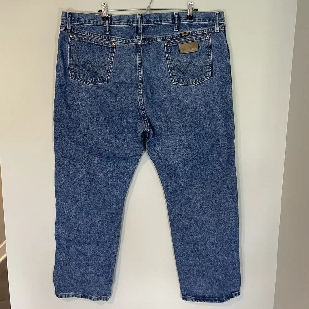 Wrangler 13MWZGK Cowboy Cut‎ Original Fit Blue Denim Jeans Men's 46x30 Rodeo